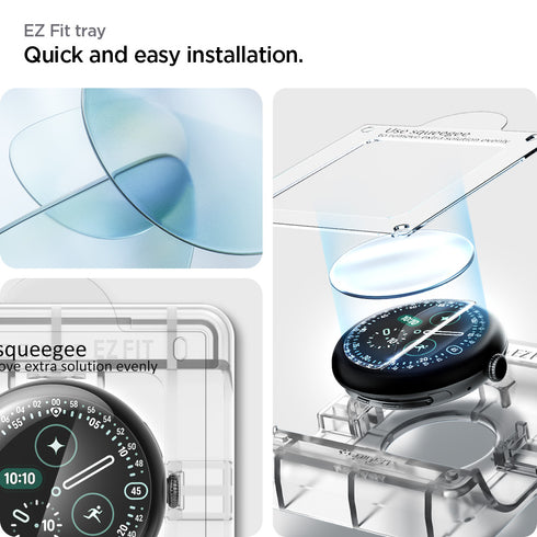 Spigen Pixel Watch 4/3 (45mm) Screen Protector - EliteShield EZ Fit (2 Pack)